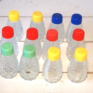 Vintage Glass Salt and Pepper Shakers: Retro Kitsch Kitchen Decor