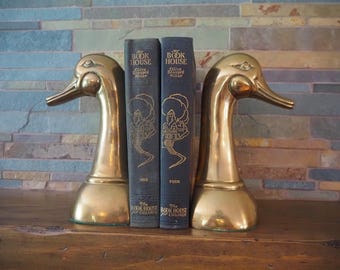 ヴィンテージ真鍮ダックヘッドブックエンド 2個セット - Etsy 日本