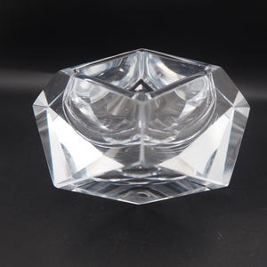 Vintage Murano Faceted Glass Ashtray Bowl 1960&#39;s MCM Ashtray