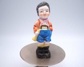 日本製 トランペットを持つヴィンテージ陶器人形 男の子 - Etsy 日本