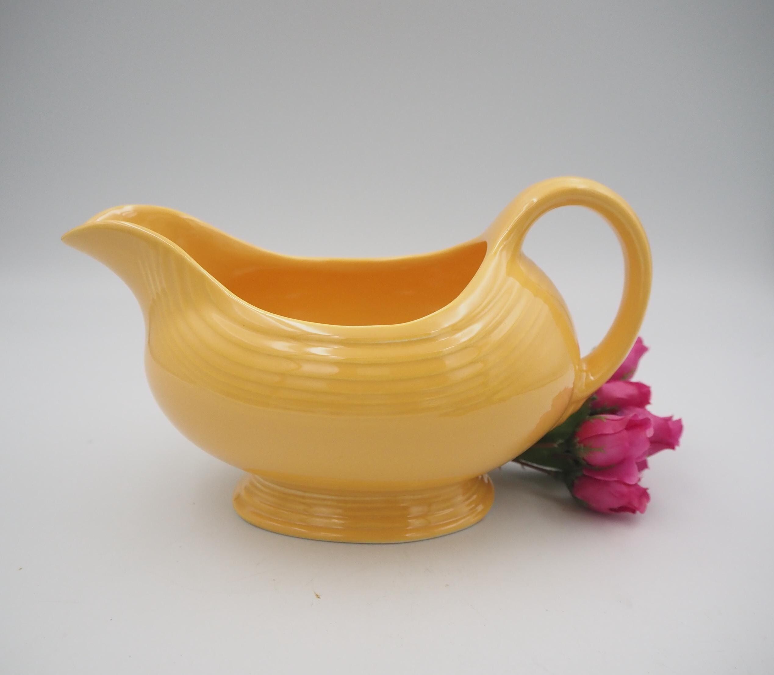 Vintage Fiesta Original Yellow Gravy Boat Retired Color Vintage 