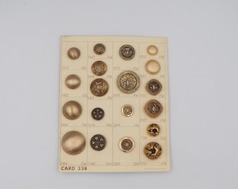 Vintage Salesman Sample Gold Button Card