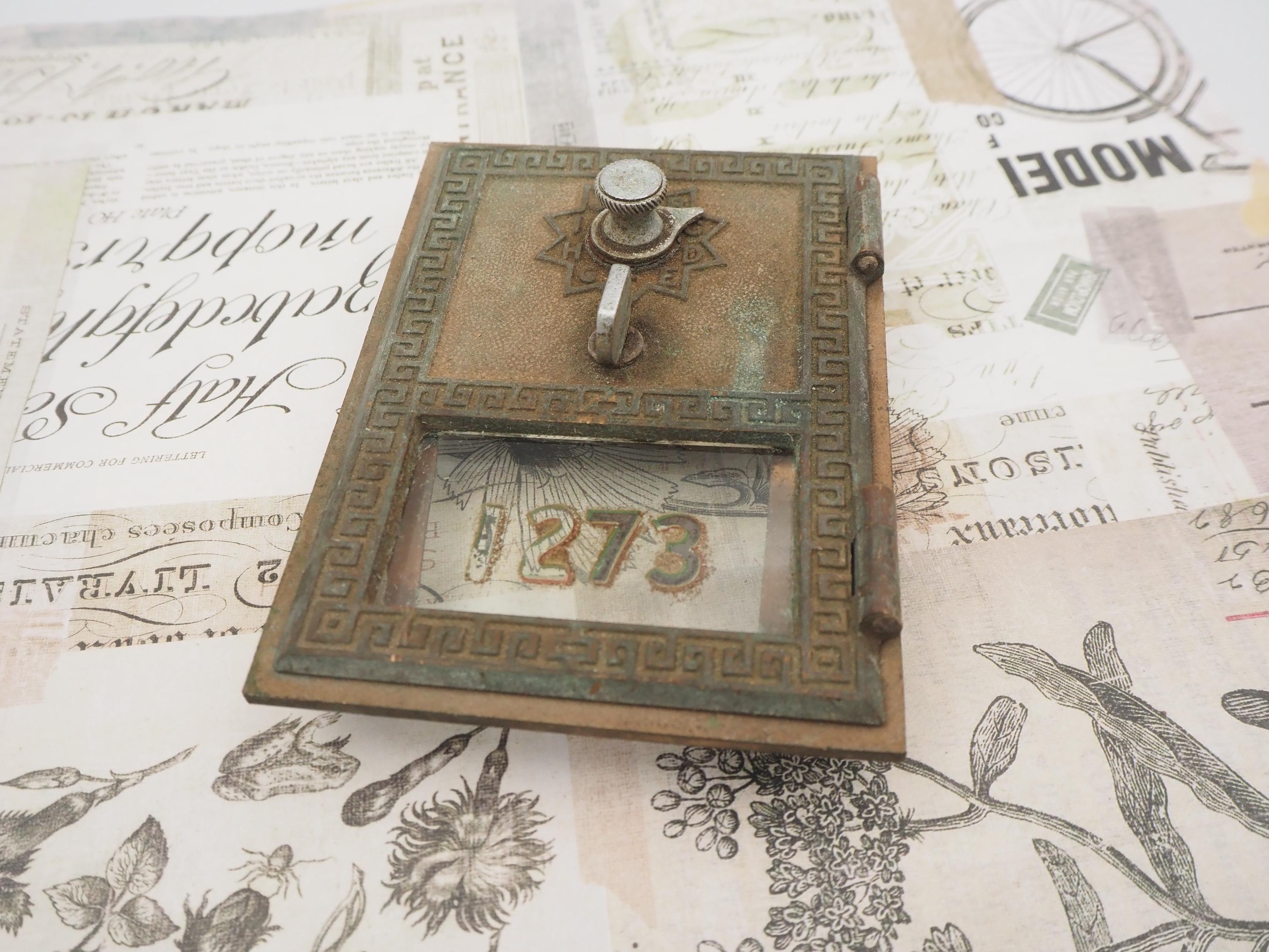 Vintage U.S. Post Office Mail Box Brass Door Keyless Lock Co. 1956