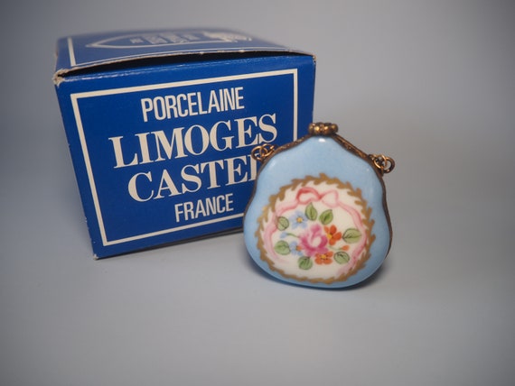 Vintage Limoges Box Purse Hand Painted Peint Main… - image 6