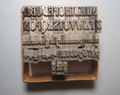 Vintage  Small Font Upper and Lower Case Letters Numbers Symbols Punctuation