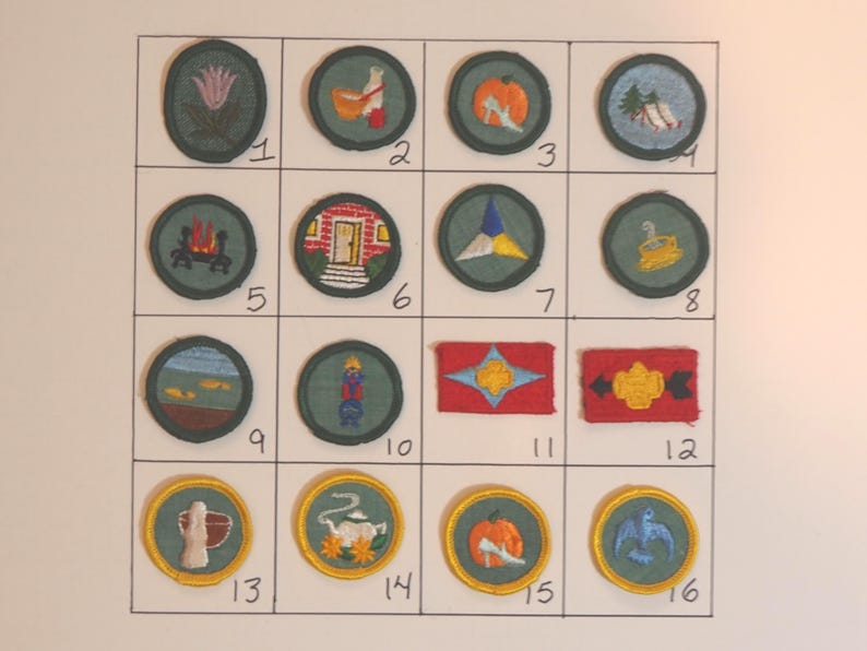 Vintage Girl Scout-badges Merit-patches afbeelding 2