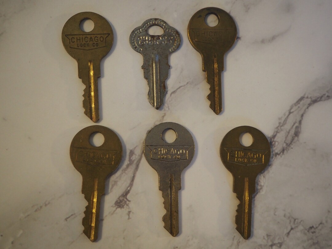 Vintage Chicago Lock Keys Set of 6 Collectible Keys Vintage Keys Vintage Brass Keys Etsy