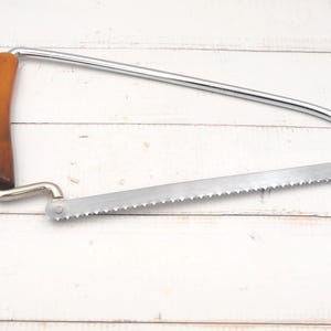 Vintage Bakelite Meat Saw Brown and Butterscotch Bakelite Handle