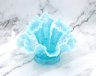 ヴィンテージ フェントン クランベリー オパールセント ホブネイル