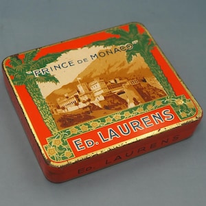 Vintage Prince de Monaco Tobacco Tin: Ed. Laurens Alexandria, Egypt