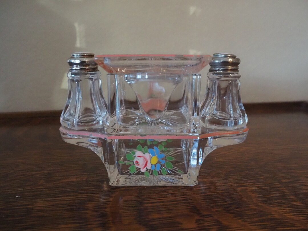 Westmoreland Stacking Breakfast Set Creamer Sugar Salt Pepper Tray 1920