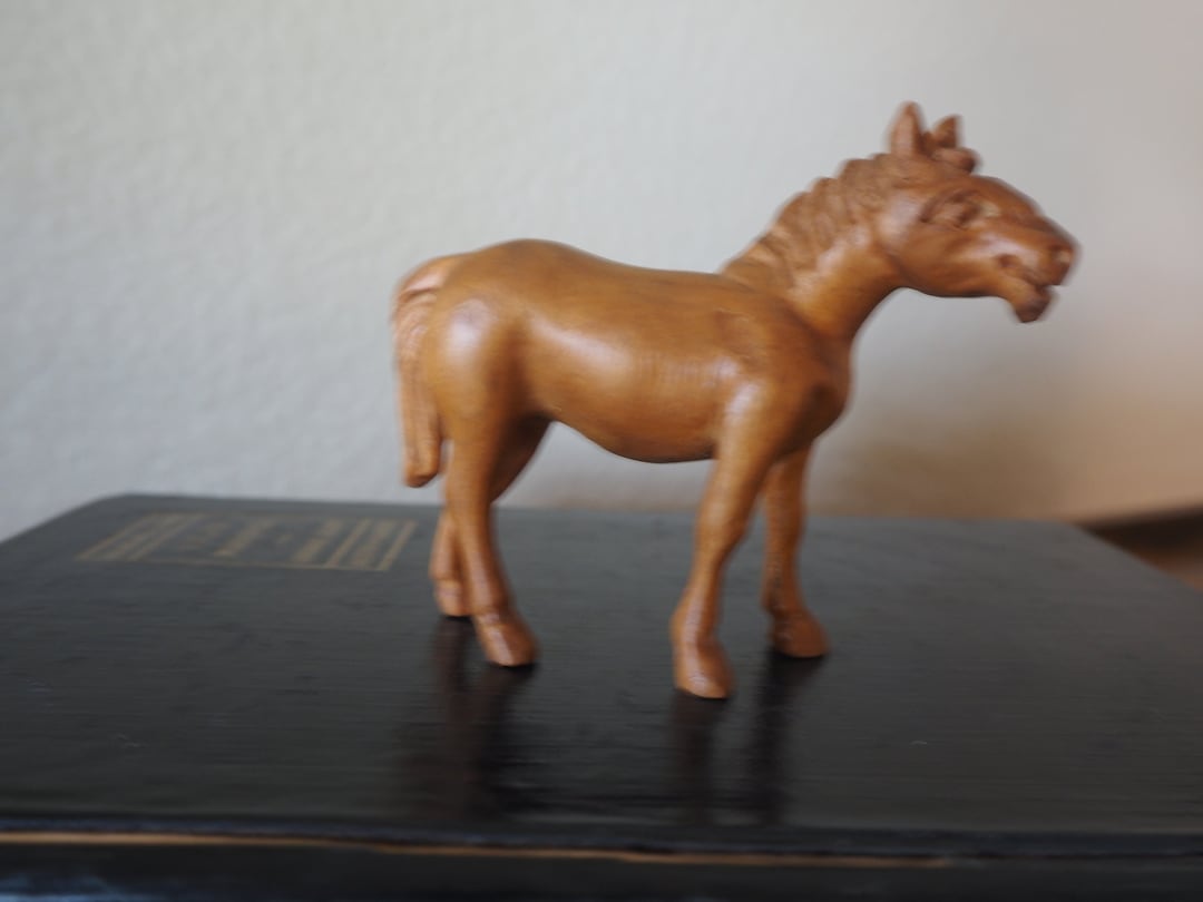 Vintage Hand Carved Wooden Horse Figurine 2.25 Inches Tall Etsy