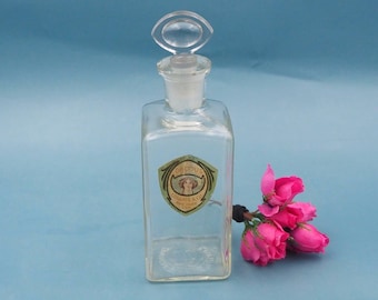 Antique Dactylis Art Nouveau Perfume Bottle by colgate and Co.  Glass Stopper
