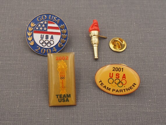 Lot De 5 Pins Vintage – Jeux Olympiques – Métal (occasion)