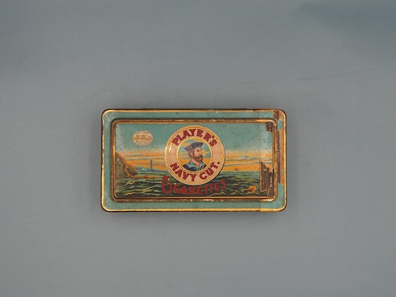 Vintage Player's Navy Cut Cigarette Tobacco Advertising Tin Cigarette  Smoking Collectible Tobacciana