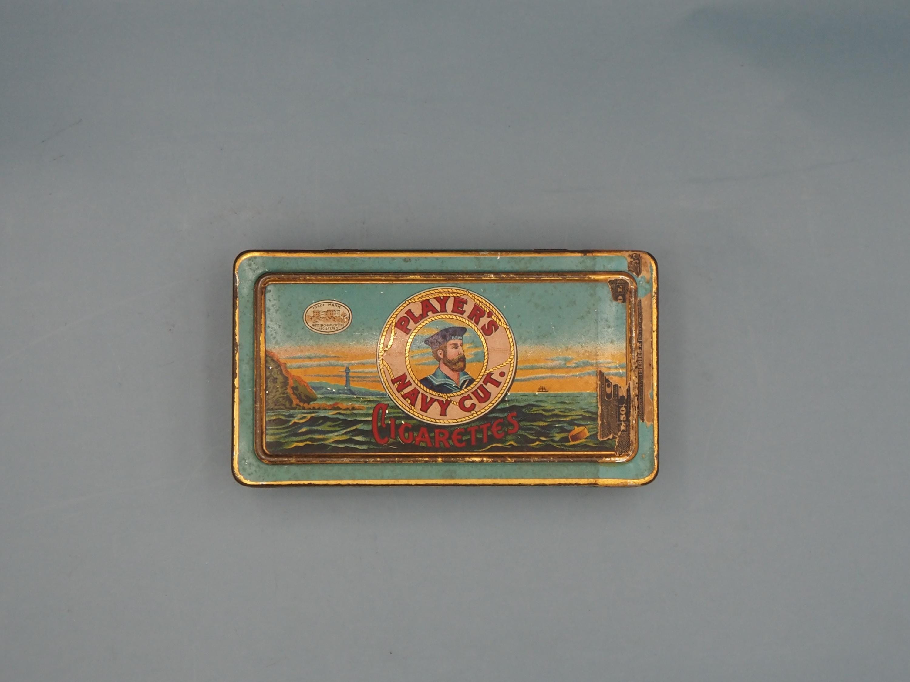 players navy cut cigarette tin value Vintage Player's Navy Cut Cigarette Tobacco Advertising Tin Cigarette  Smoking Collectible Tobacciana