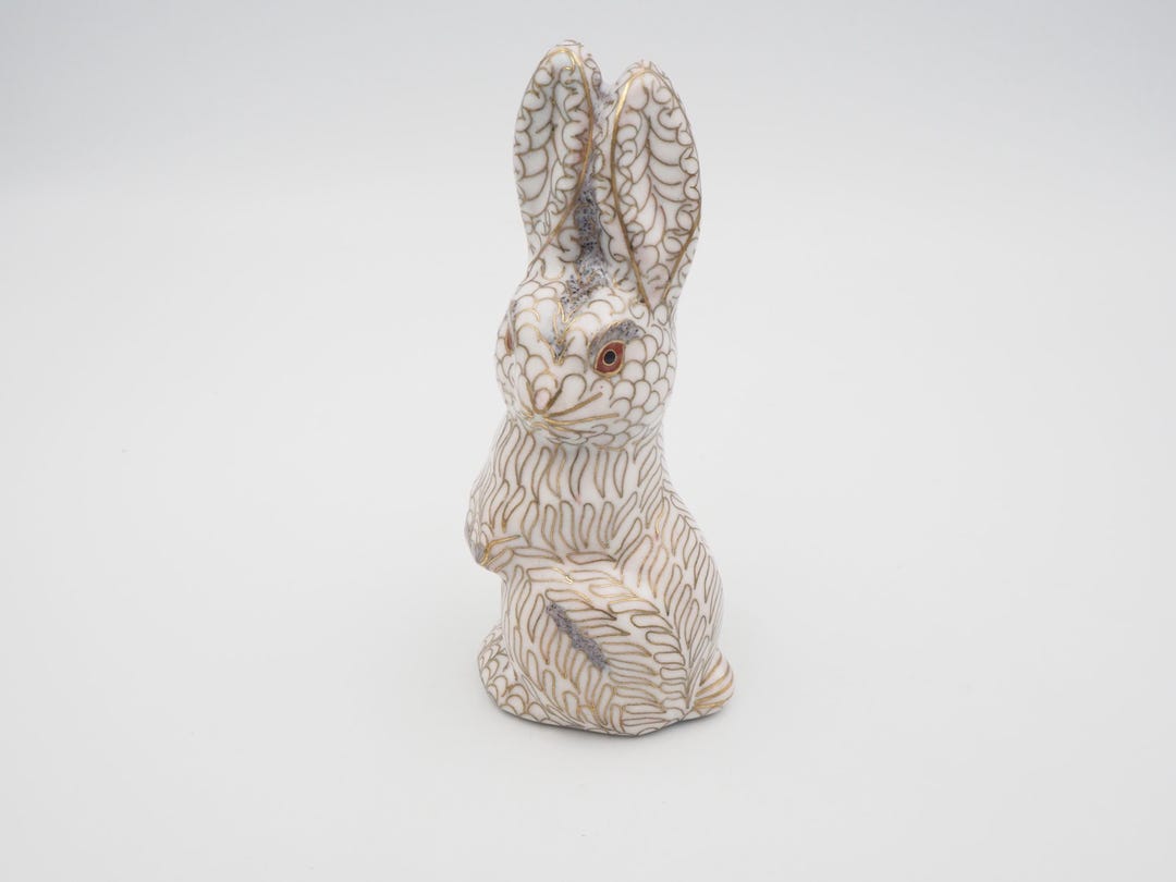 Vintage Cloisonne Rabbit Bunny Figurine - Etsy