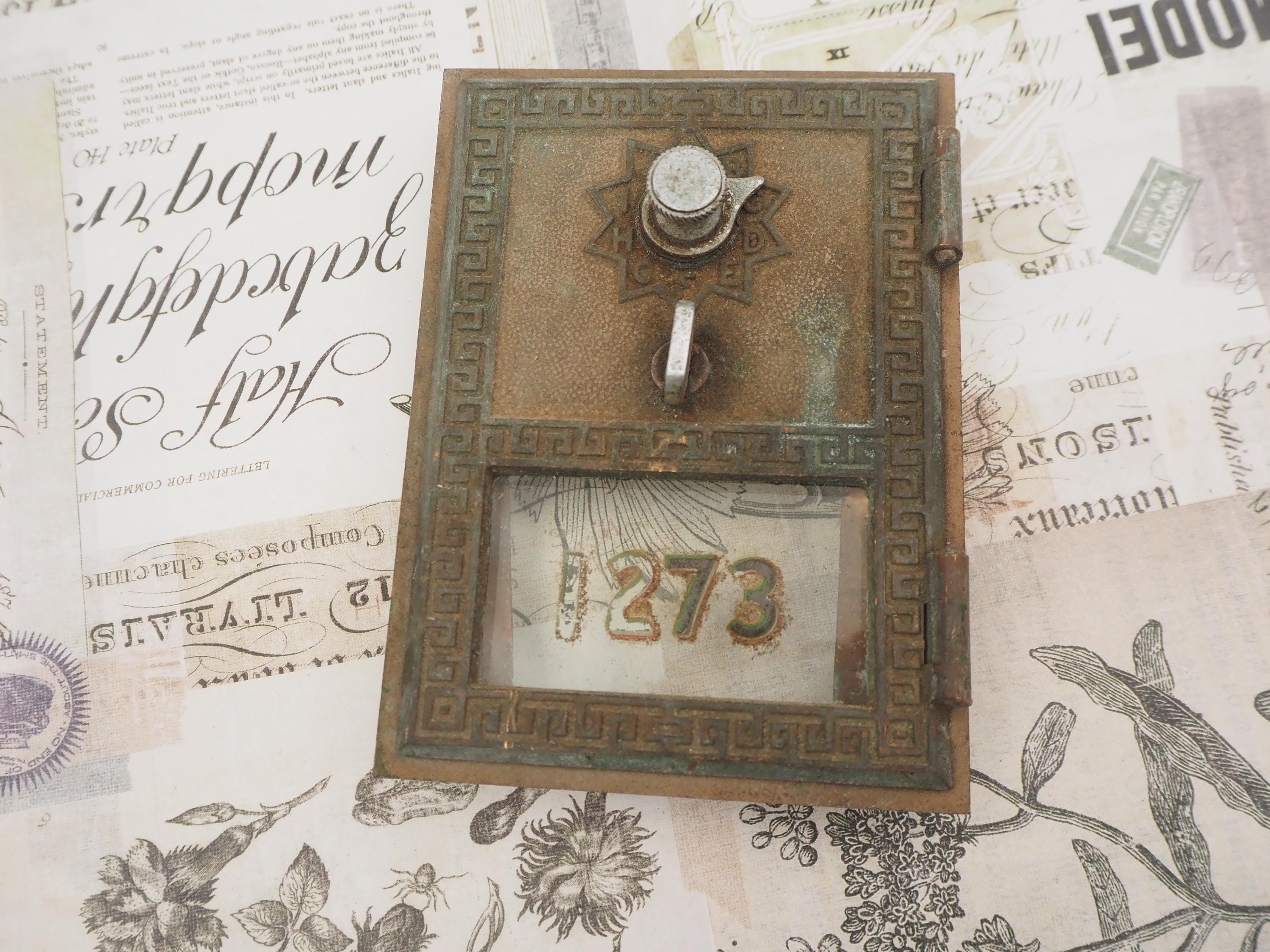Vintage U.S. Post Office Mail Box Brass Door Keyless Lock Co. 1956