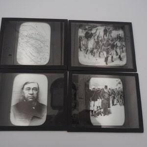 Antique Magic Lantern Slides: South Africa Boer War Photographs (Set of 4)