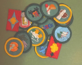 Vintage Girl Scout Badges Merit Patches
