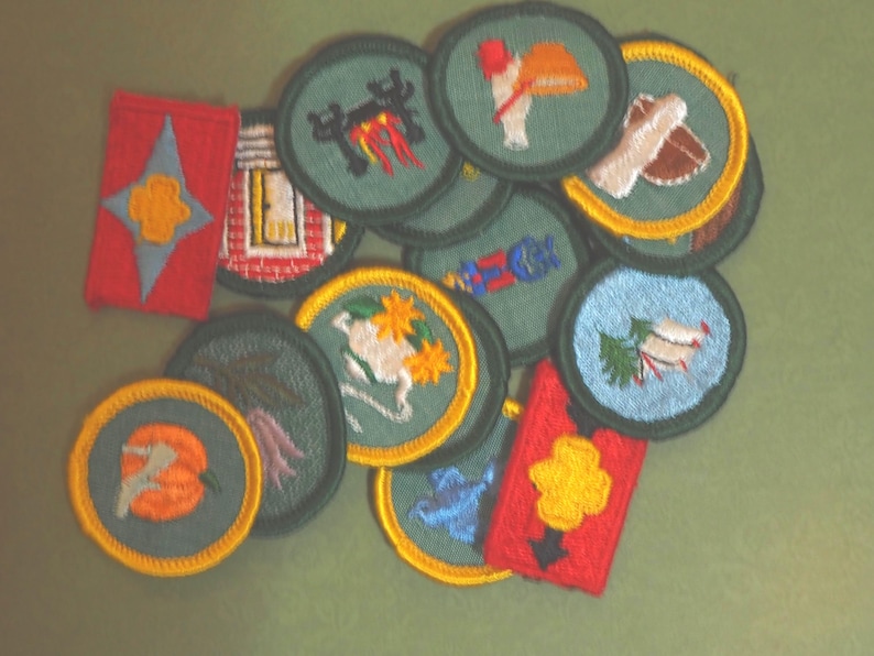 Vintage Girl Scout-badges Merit-patches afbeelding 1