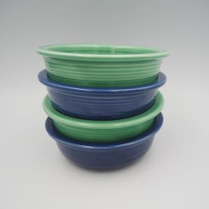 Vintage Fiesta Fruit Bowl: Original Cobalt or Green, Classic Rim