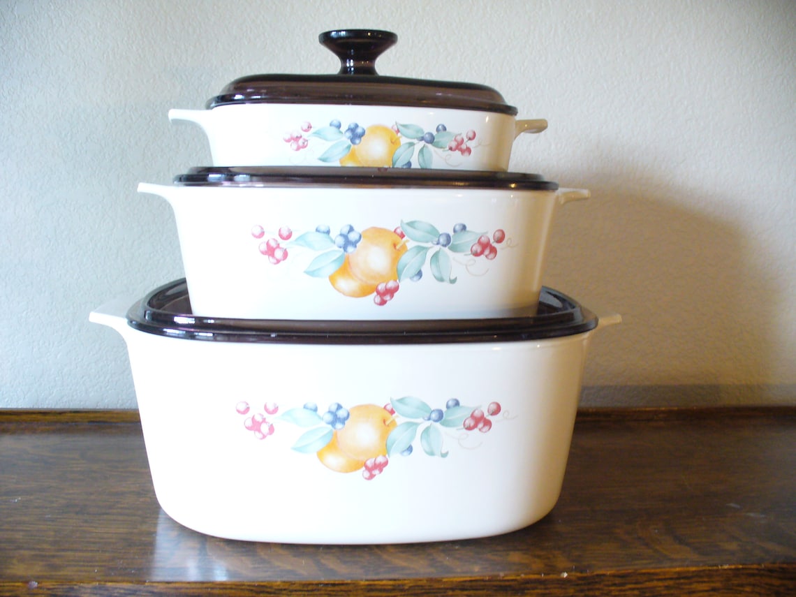 Corelle Abundance Casserole Set with Lids Etsy