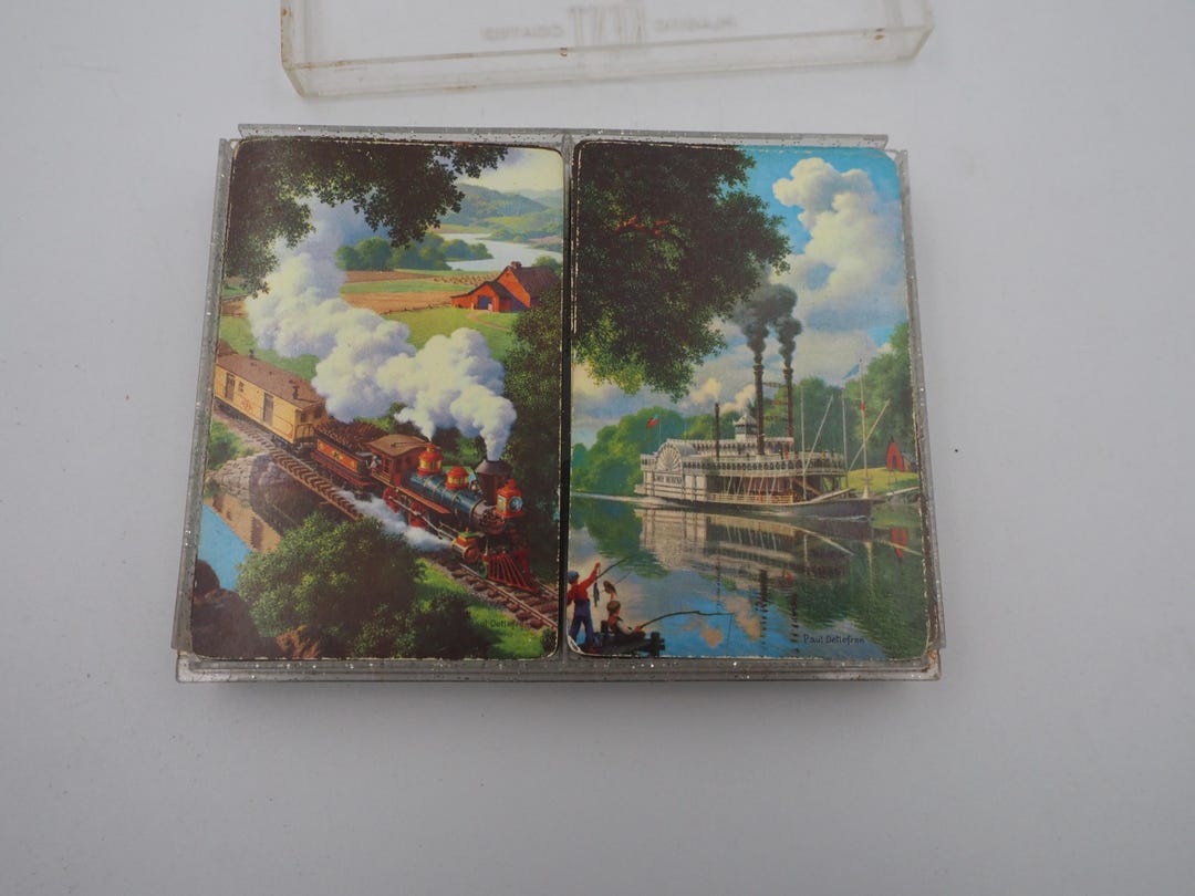 Vintage Playing Cards: Kent Nu-vue - Collectible Bridge Decks Train and