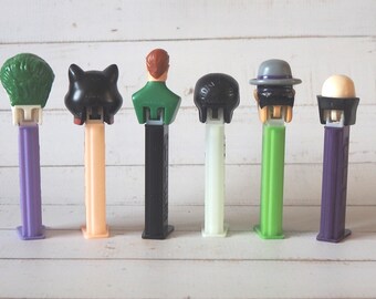 Vintage Pez Dispensers: Joker, Black Cat, Green Lantern, More - Etsy