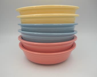bols à soupe/céréales Fiesta Coupe vintage 19 oz Couleurs abandonnées Rose jaune pervenche