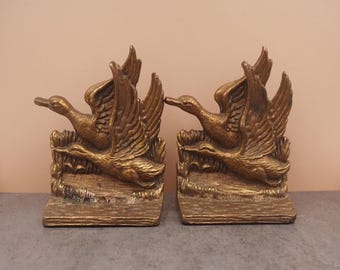 ヴィンテージ真鍮ダックヘッドブックエンド 2個セット - Etsy 日本