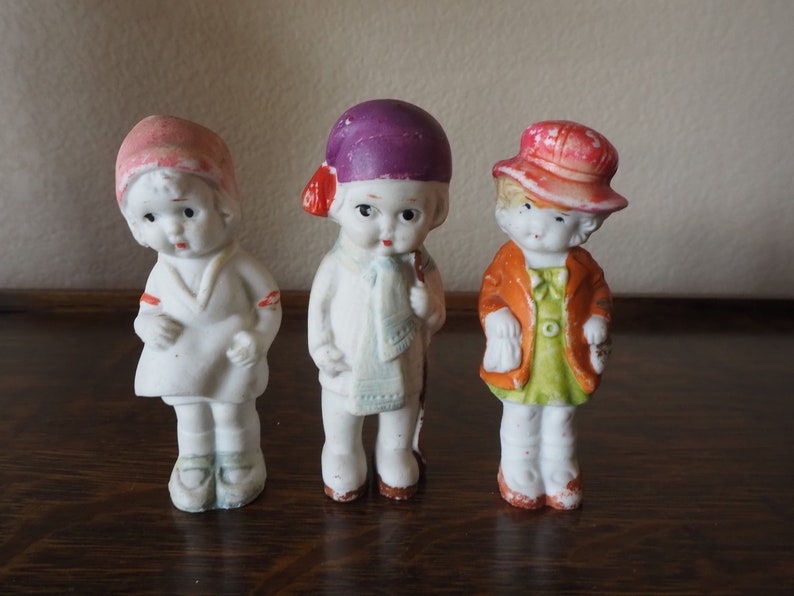 Vintage Penny Dolls Bisque Doll Marked Made in Japan 5653 A130 Etsy