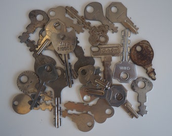 Vintage Double Sided Keys Set of 24 Collectible Keys Vintage Keys