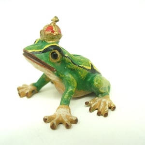 Vienna Bronze Hand Painted &quot;Frog Prince&quot; Fritz Berman Two Available