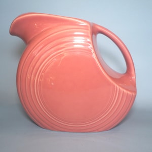 Vintage Original Rose Fiesta Ware Disc Pitcher Large 1990&#39;s