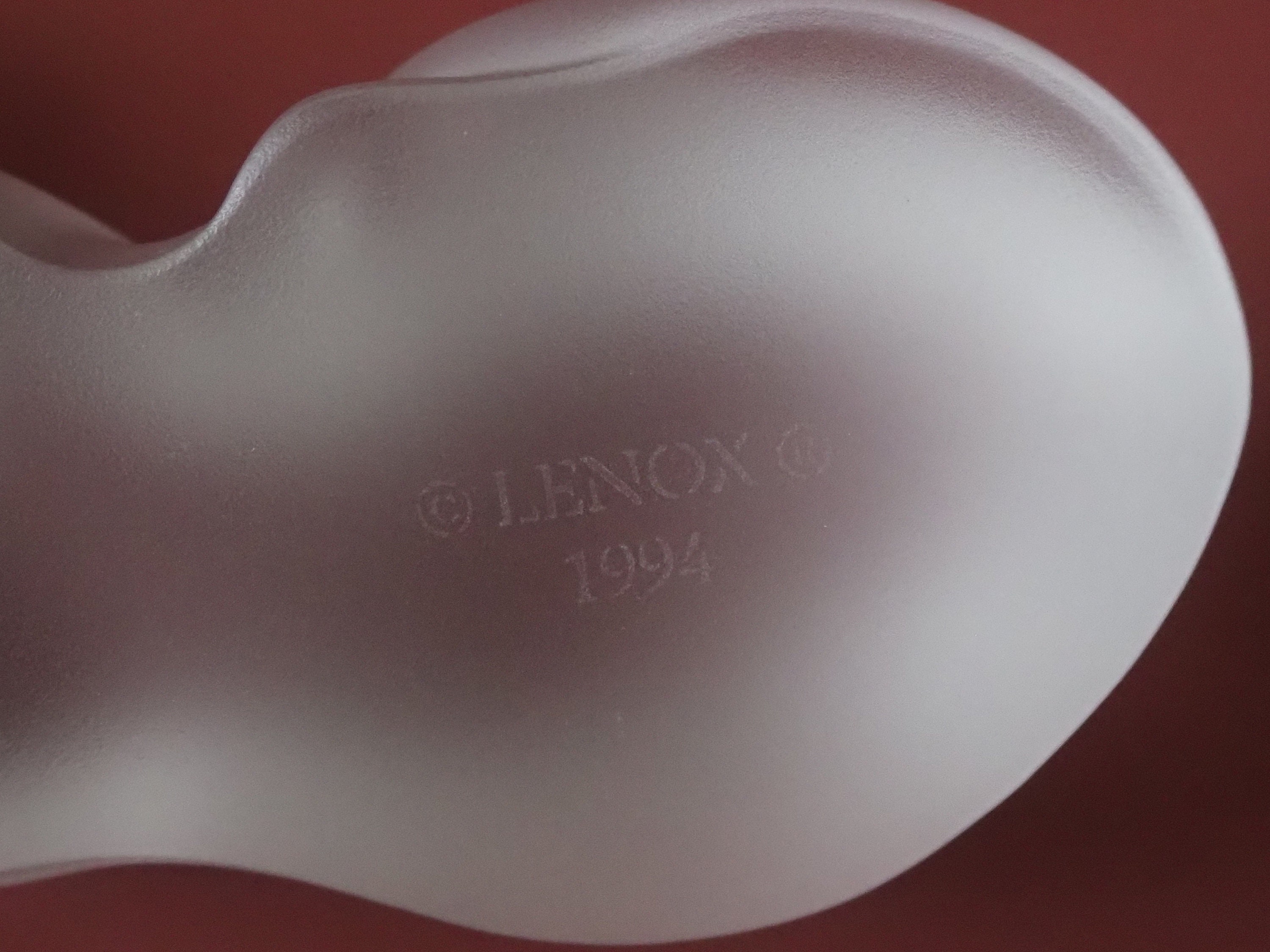 Vintage Lenox Frosted Satin Crystal Cats Marked Lenox 1993 and Etsy