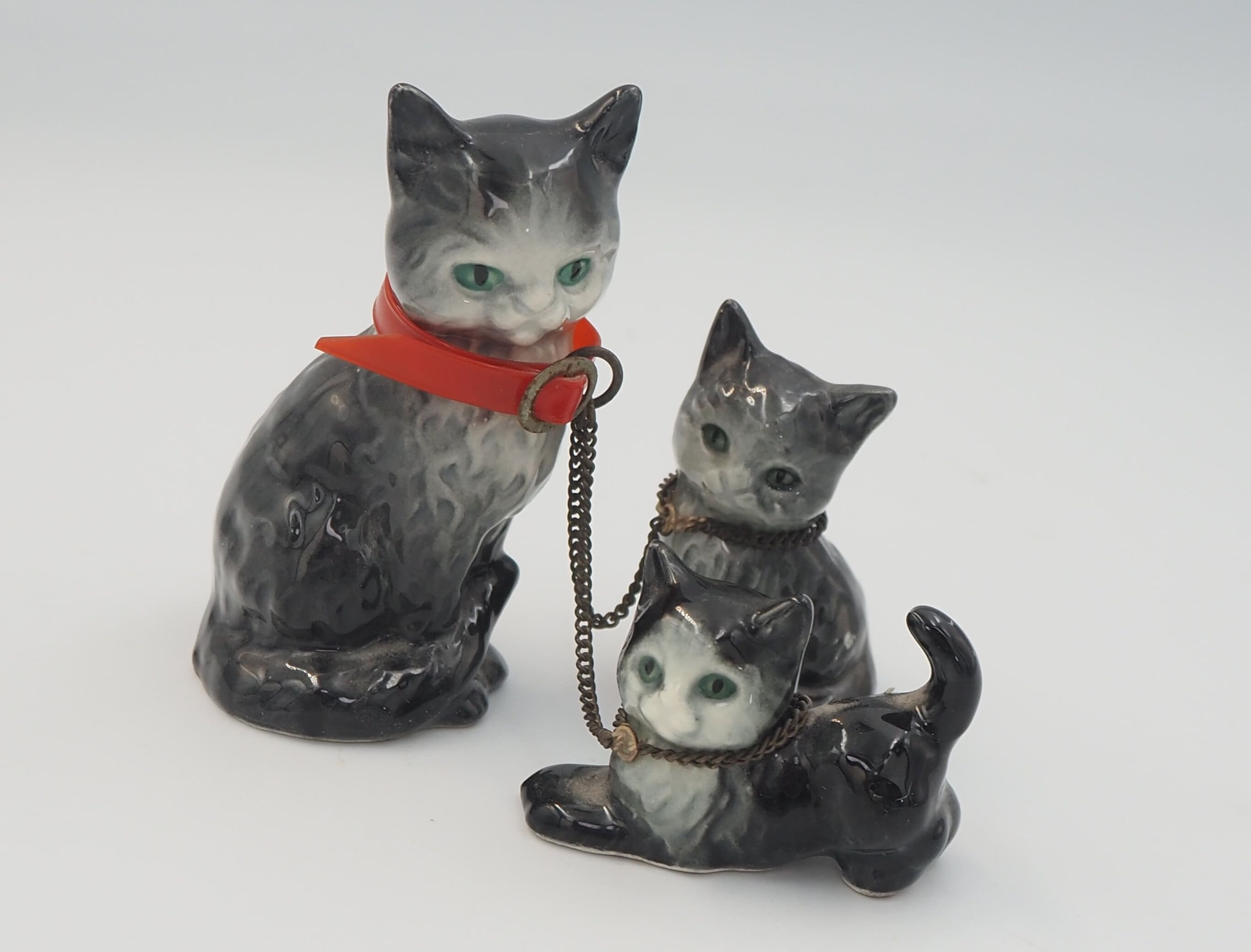 レア フランスアンティーク猫顔プレート アンティーク猫フェイス