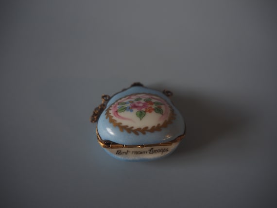 Vintage Limoges Box Purse Hand Painted Peint Main… - image 4