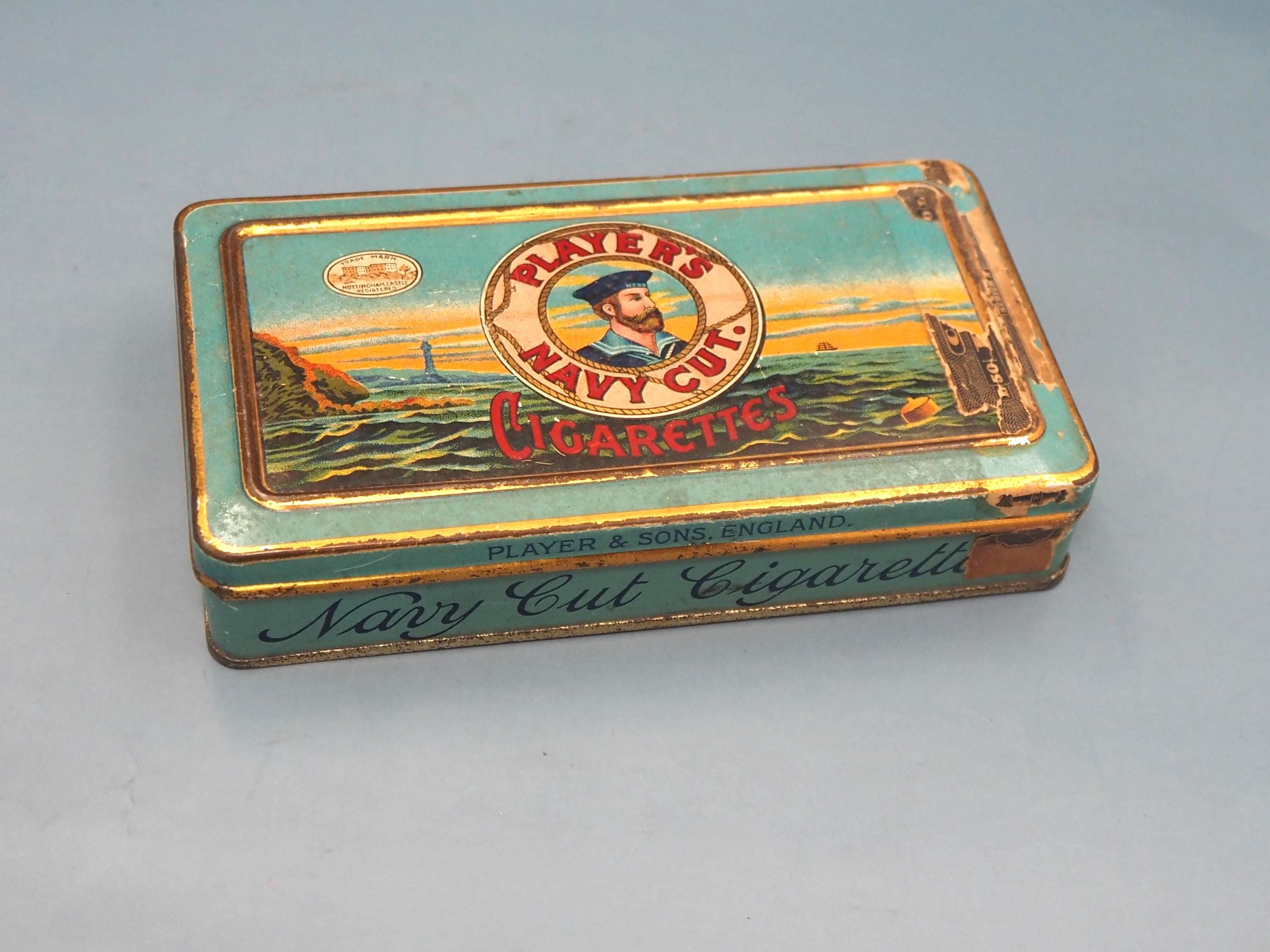 navy cut tobacco Vintage Player's Navy Cut Cigarette Tobacco Advertising Tin Cigarette  Smoking Collectible Tobacciana