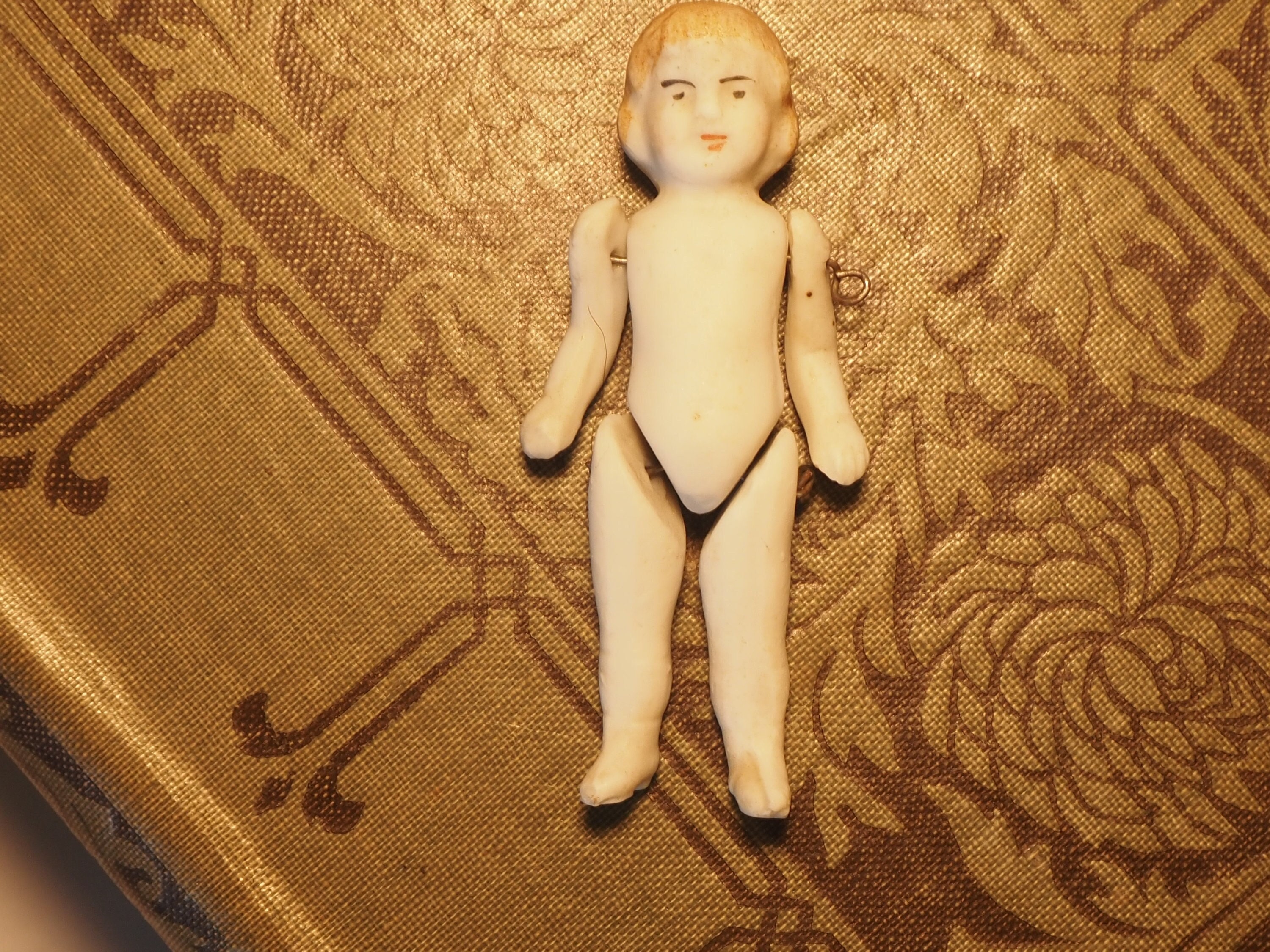 Vintage Jointed Bisque Doll with Molded Hair, Made in Germany, Numbere –