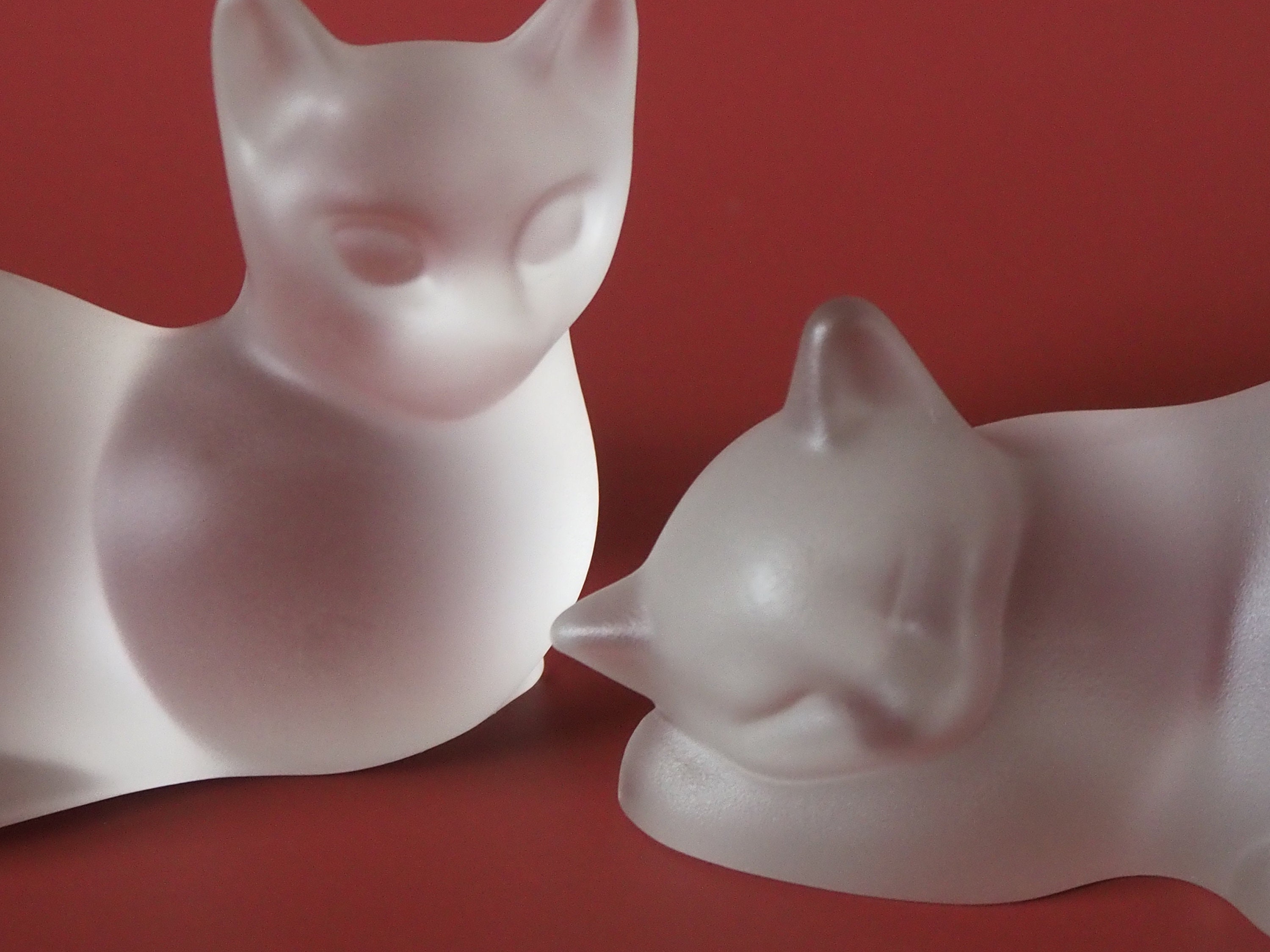 Vintage Lenox Frosted Satin Crystal Cats Marked Lenox 1993 and Etsy