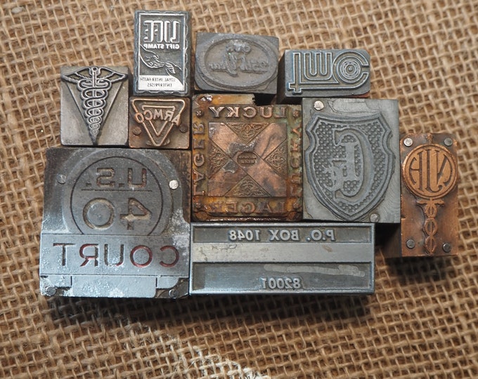 Vintage Letter Block Advertising Print Metal on Wood Printing Block ...