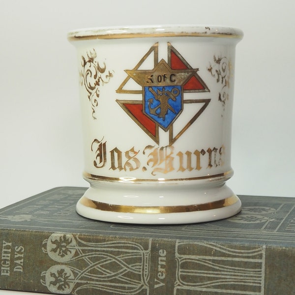 Vintage Shaving Mug Knights of Columbus Fraternal Shaving Mug Bavaria