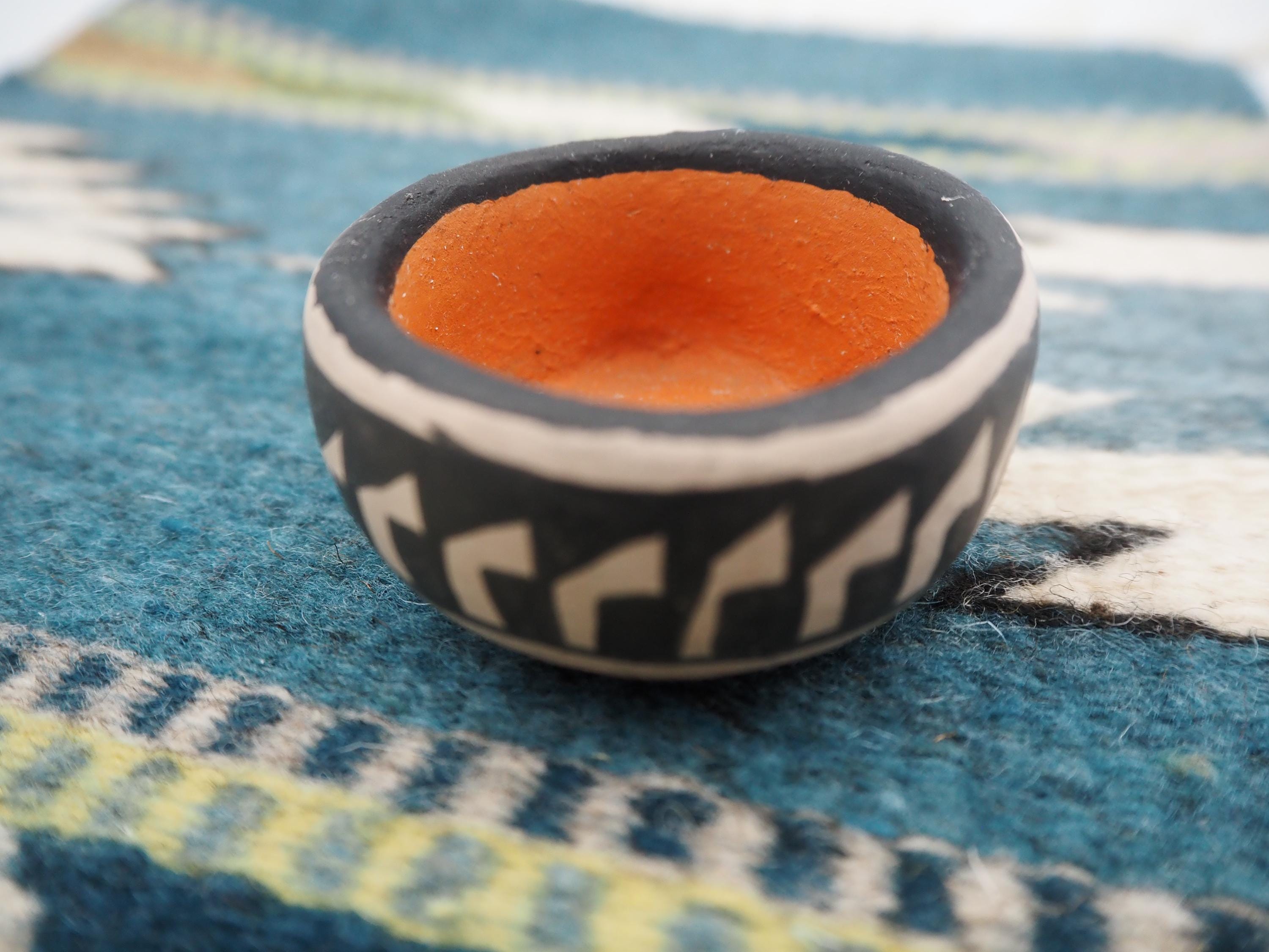 Vintage Signed Kewa Santo Domingo Pueblo Pot Miniature Native