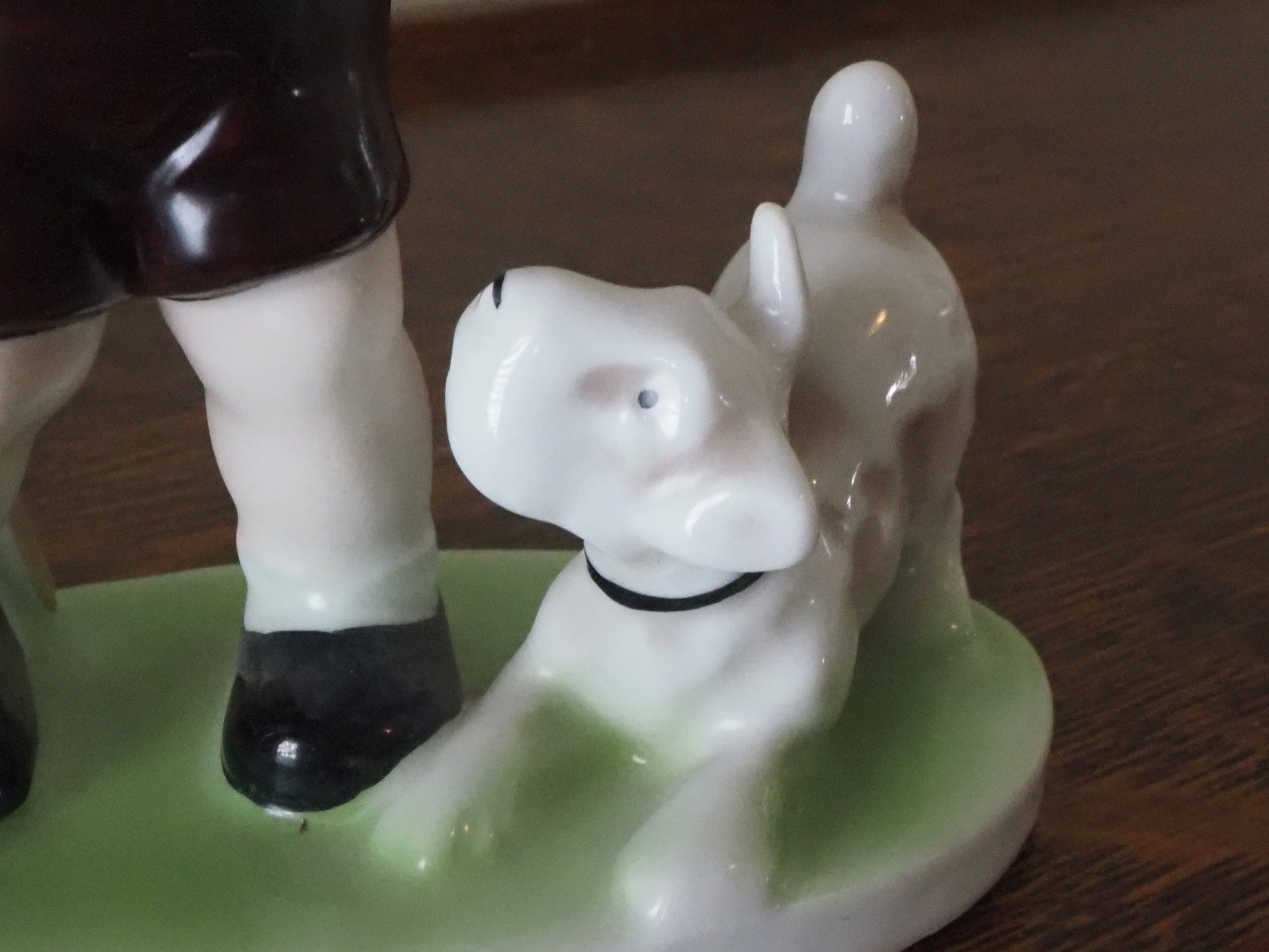 Vintage Gerold Porzellan Figurine: Hand Painted Boy With Dog - Etsy