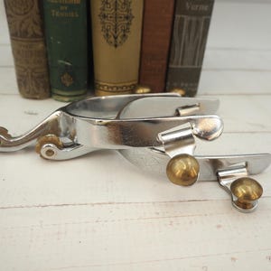 Vintage Spurs  Western Cowboy Decor Brass Rowel and Buttons
