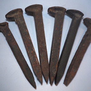 Vintage Railroad-spikes Set van 6 inch