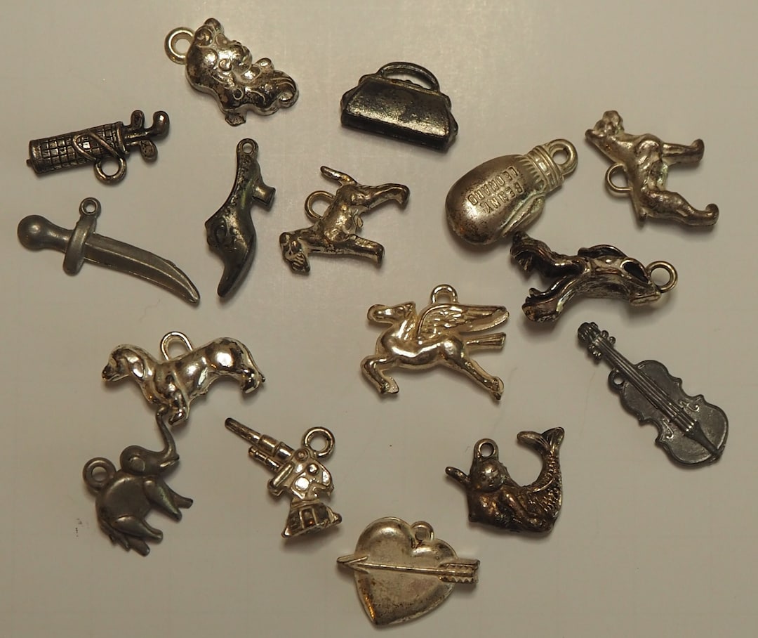 Vintage Cracker Jack Charms Prizes Metal and Plastic Sold Separately