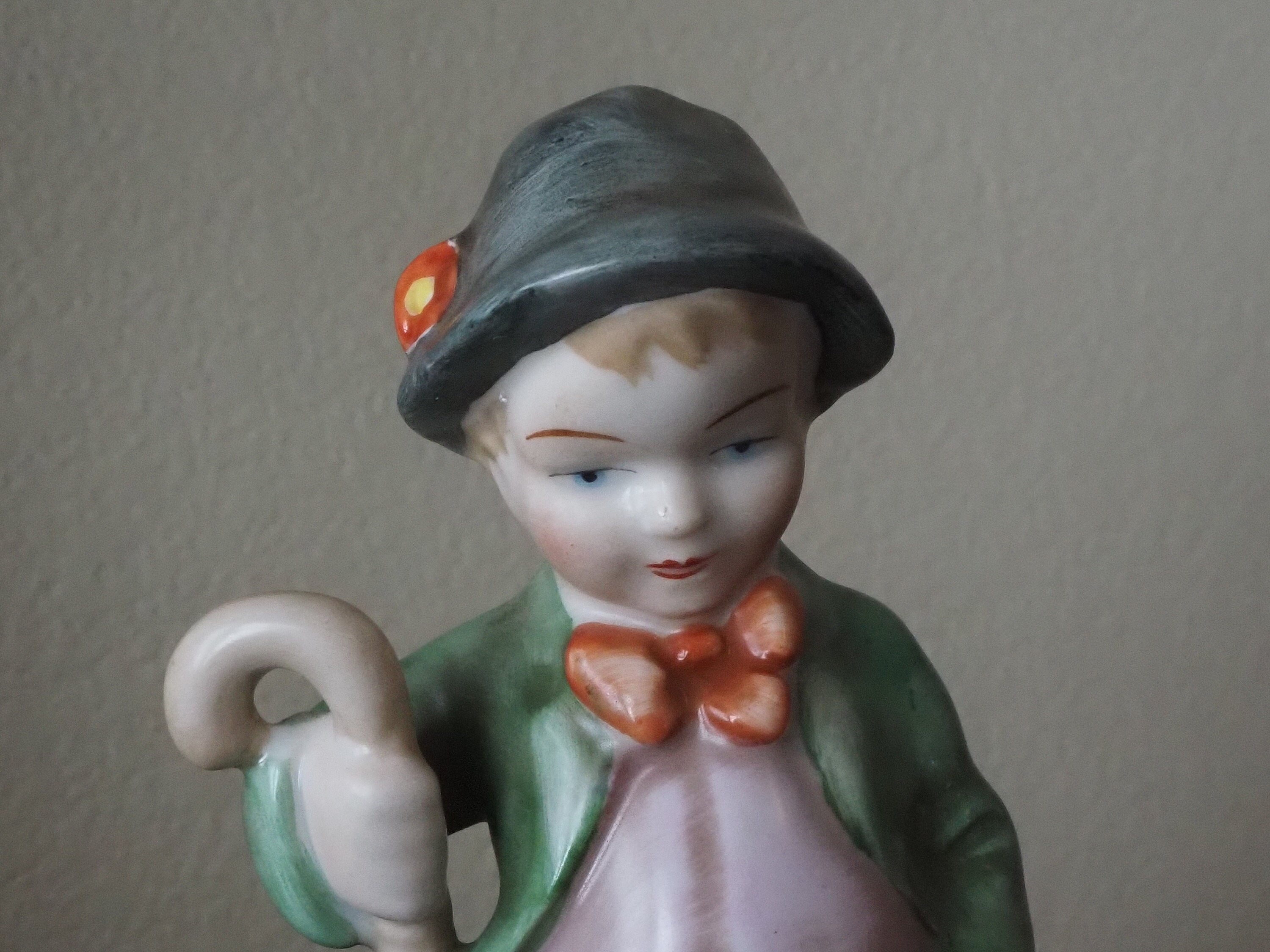 Vintage Gerold Porzellan Figurine: Hand Painted Boy With Dog - Etsy
