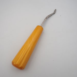 Vintage Bakelite Checkering Tool Butterscotch Handle
